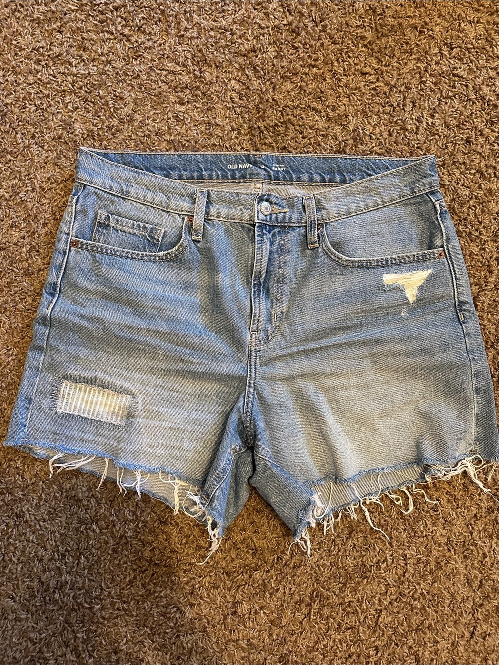 Old Navy Light Blue Distressed Denim Cutoff Shorts